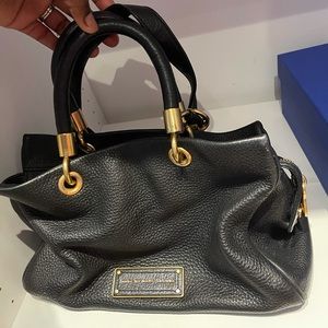 Marc Jacobs black leather satchet